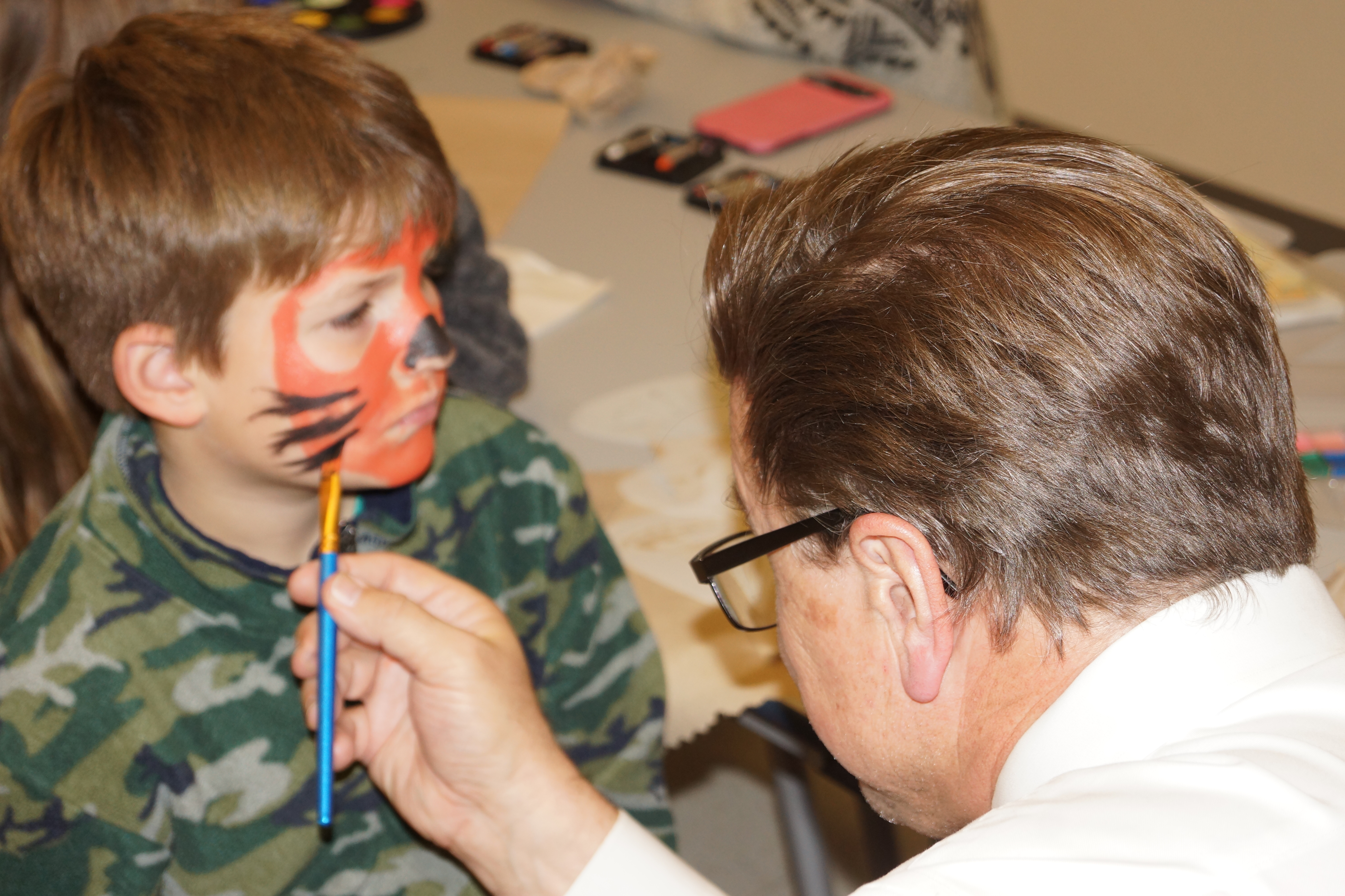 Students enjoyed having their faces painted.
